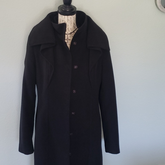 Tahari trench coat black Medium - Picture 3 of 15